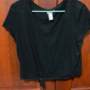 H&M black half shirt